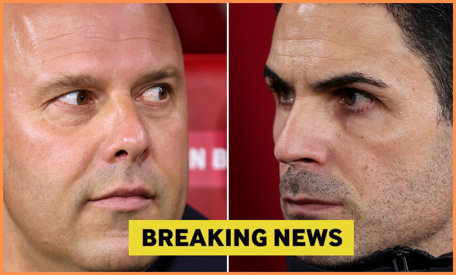 Arne Slot and Mikel Arteta
