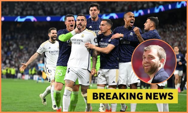 Kepa Arrizabalaga celebrates with his Real Madrid teammates