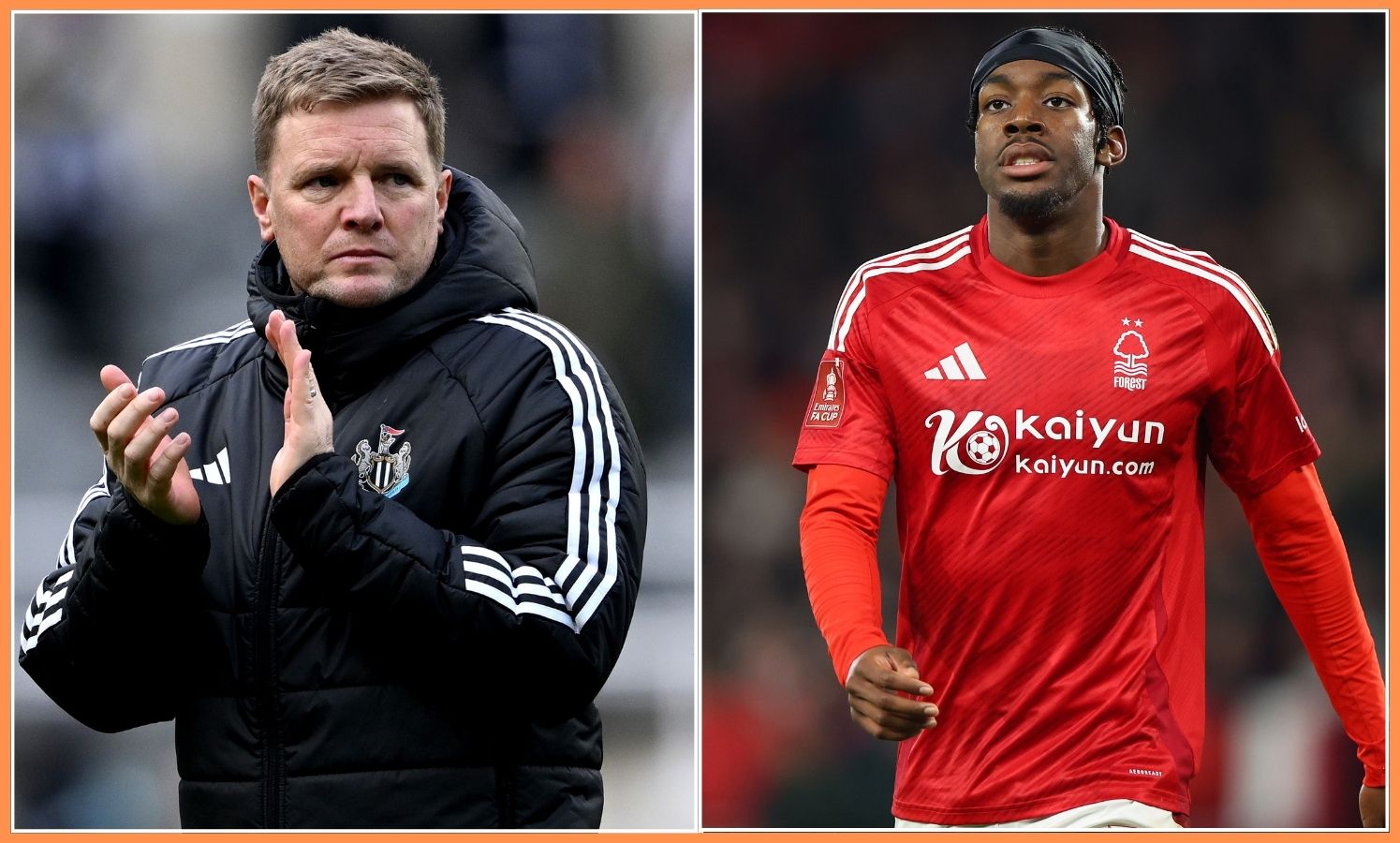 Eddie Howe and Anthony Elanga