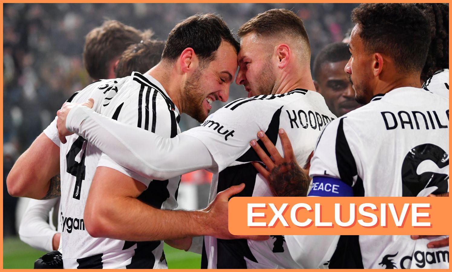 Federico Gatti celebrates with his Juventus teammates
