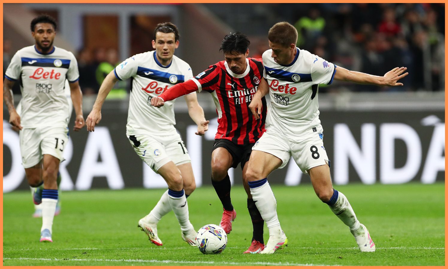 Mario Pasalic in action for Atalanta against AC Milan