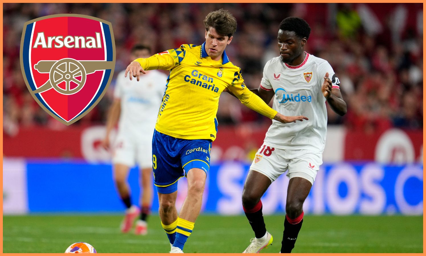 Lucien Agoume in action for Sevilla against Las Palmas