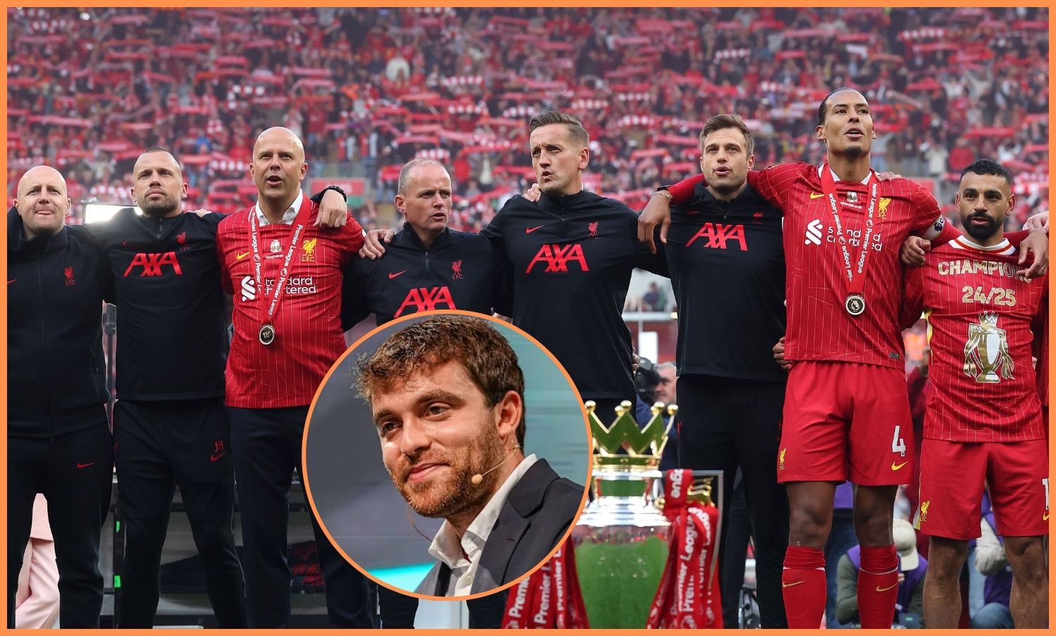 Arne Slot, Liverpool players, and Fabrizio Romano