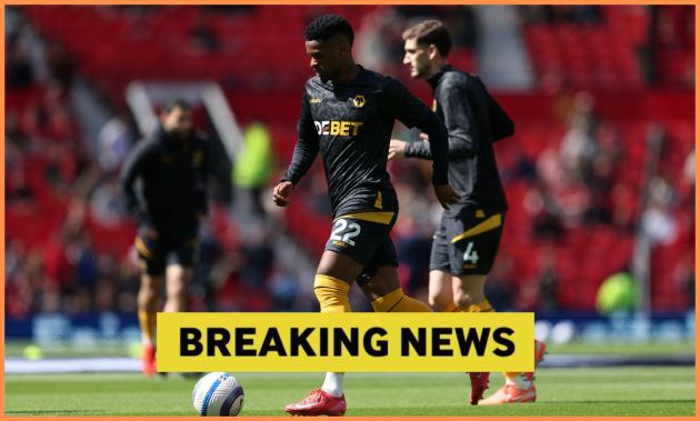 Nelson Semedo warming up for Wolves