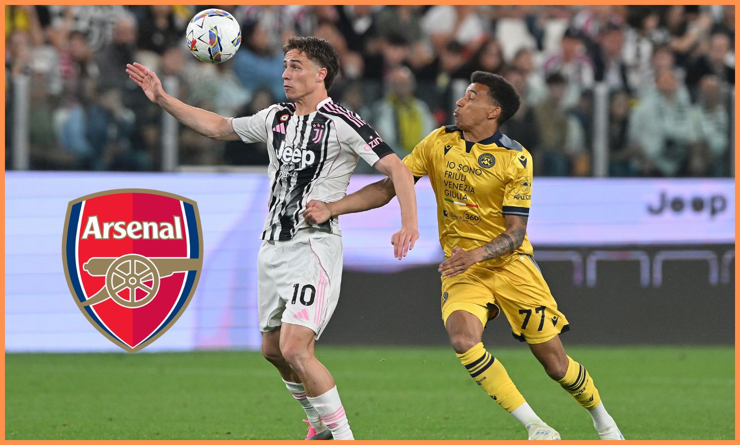 Kenan Yildiz in action for Juventus against Udinese