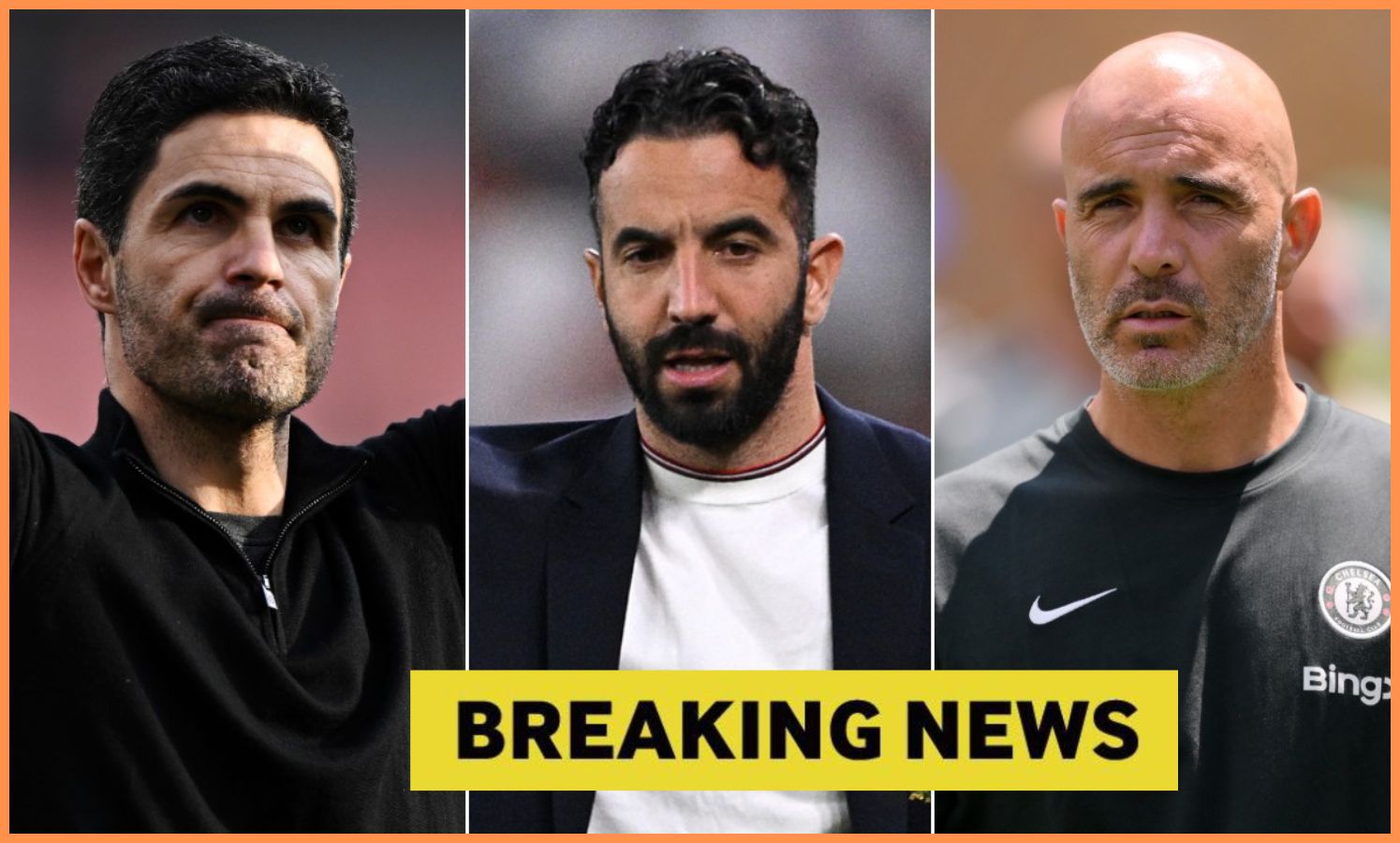 Mikel Arteta, Ruben Amorim, and Enzo Maresca