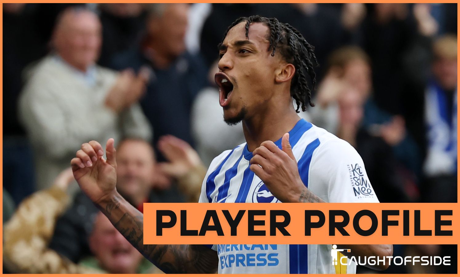 Joao Pedro celebrates a goal for Brighton