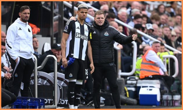 Eddie Howe with Newcastle