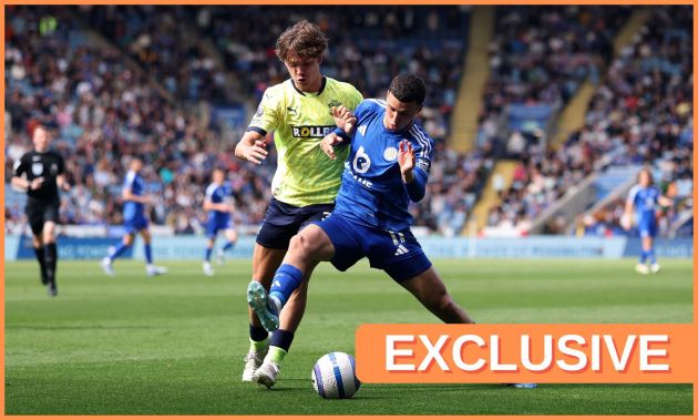 Tyler Dibling in action for Southampton vs Leicester City