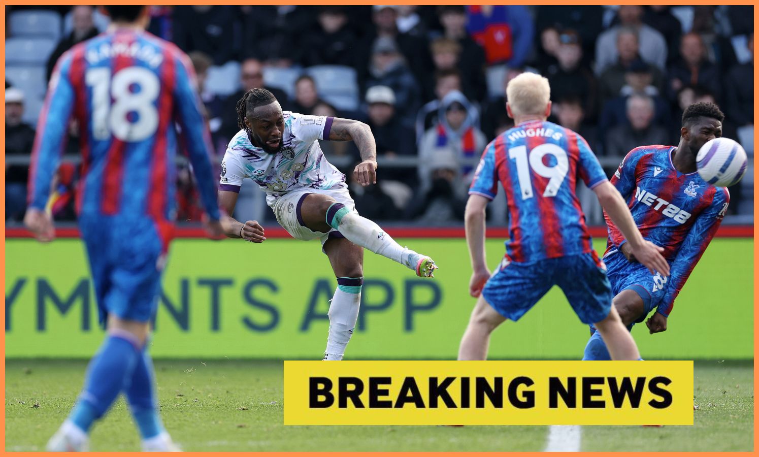 Antoine Semenyo in action for Bournemouth against Crystal Palace