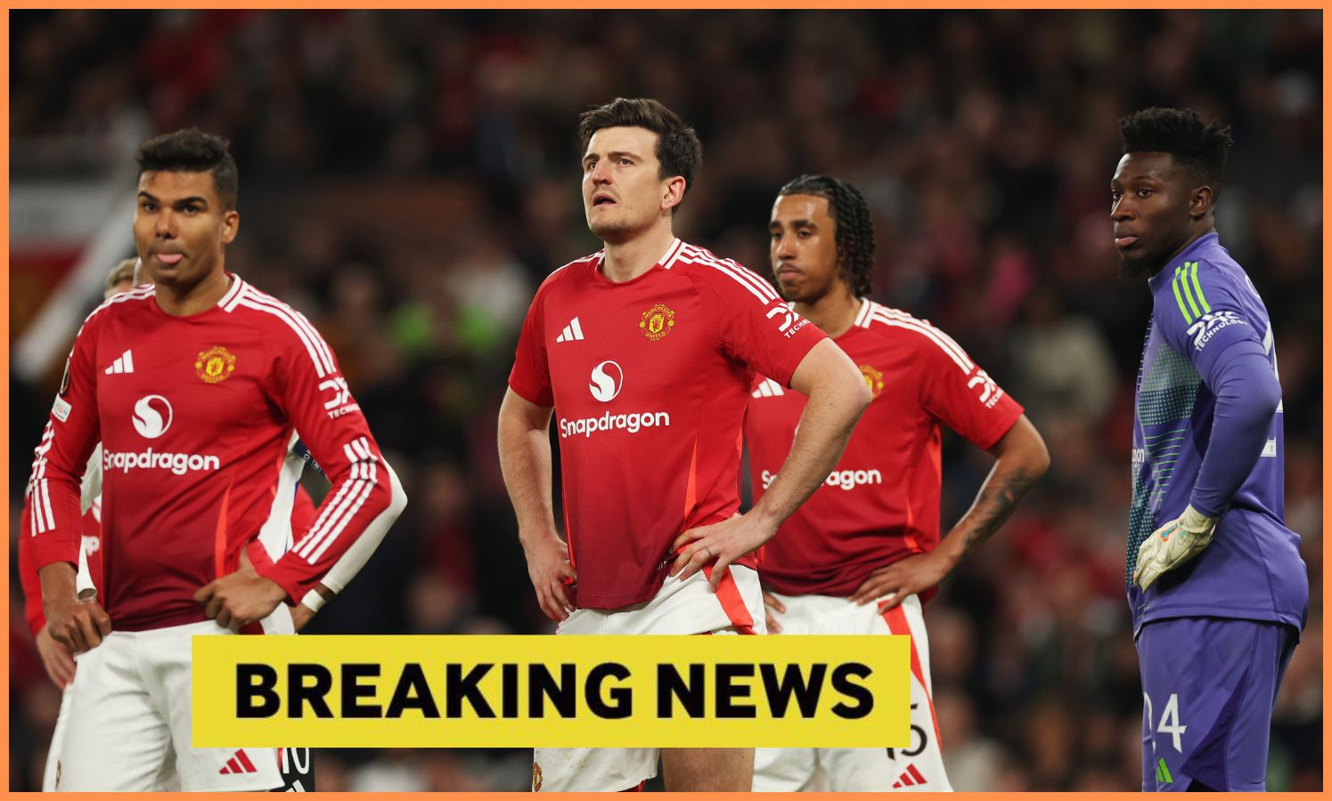 Casemiro, Harry Maguire and Andre Onana
