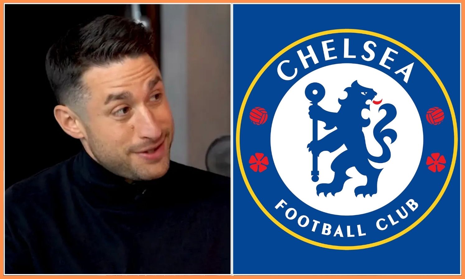 David Ornstein and the Chelsea FC logo