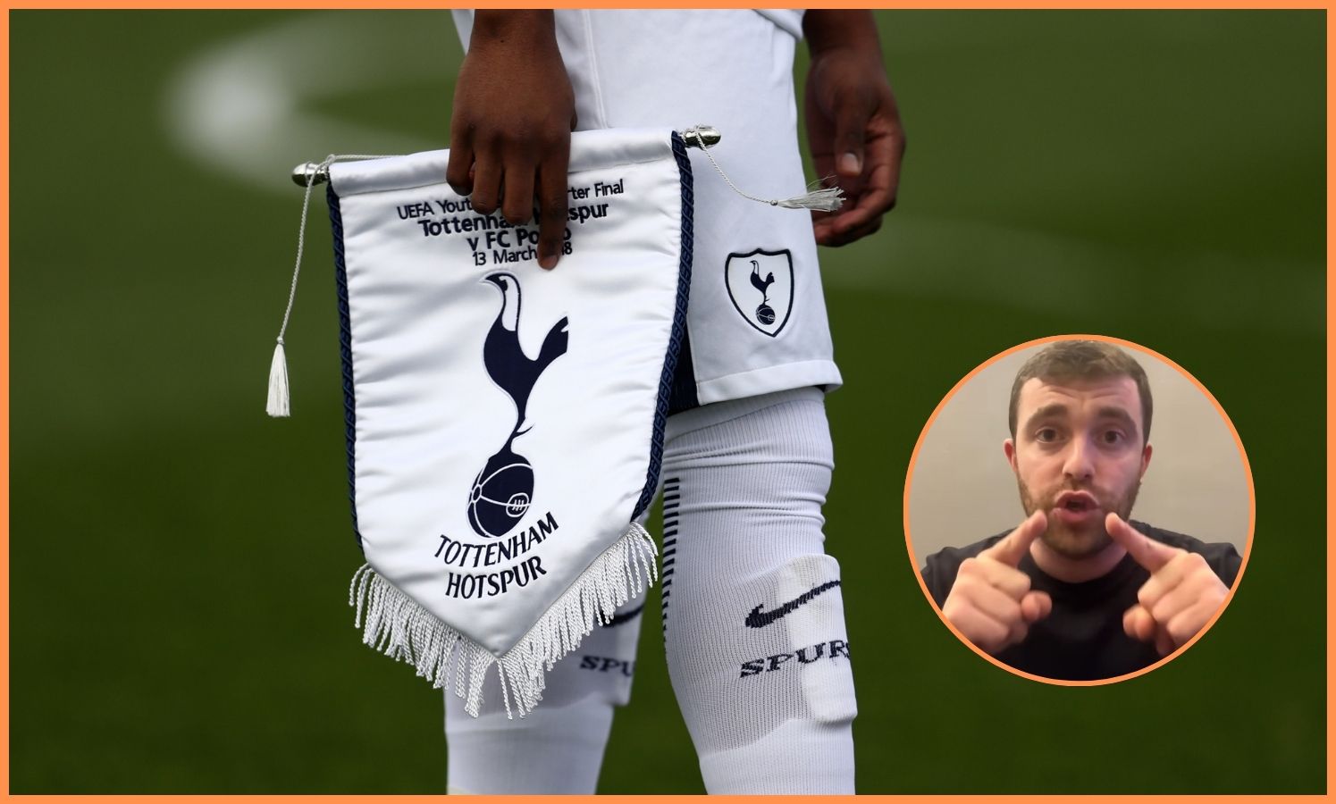 Tottenham logo and Fabrizio Romano