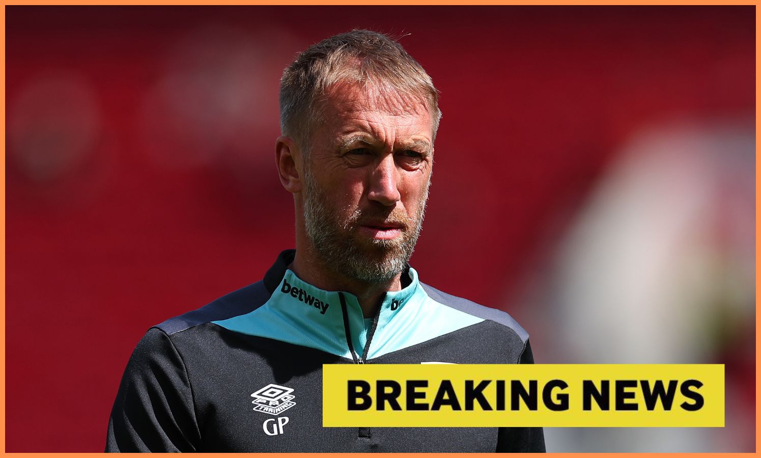 West Ham manager Graham Potter looks on