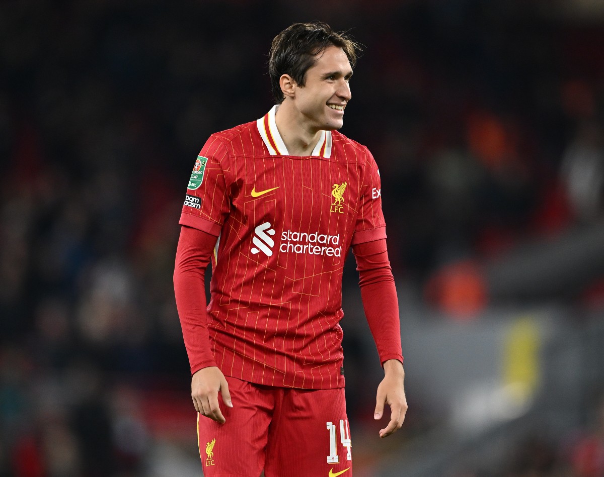 Federico Chiesa in action for Liverpool against West Ham