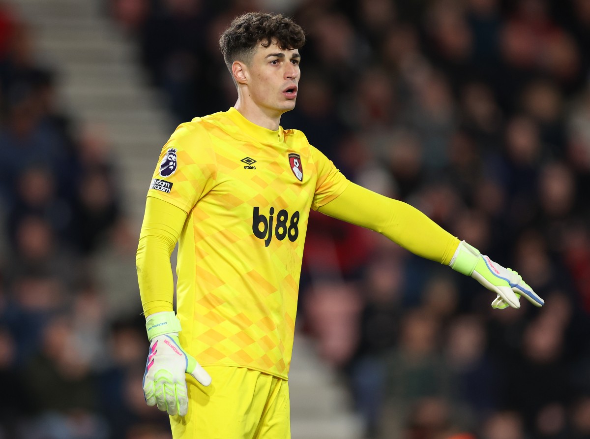 Kepa Arrizabalaga in action for Bournemouth