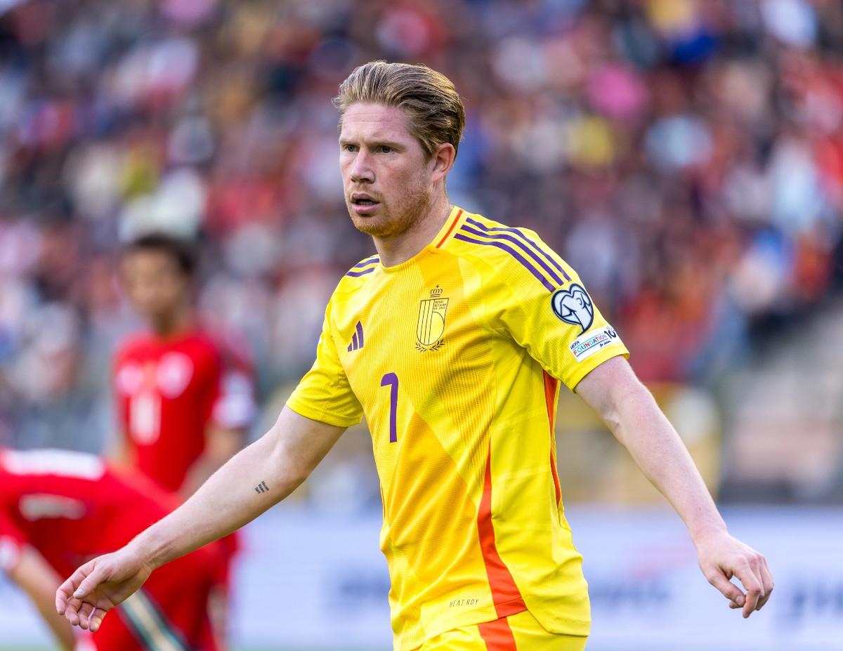 Kevin De Bruyne in action for the Belgian national team