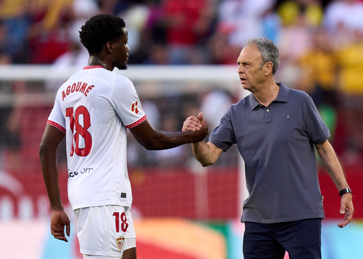 Lucien Agoume with Joaquin Caparros