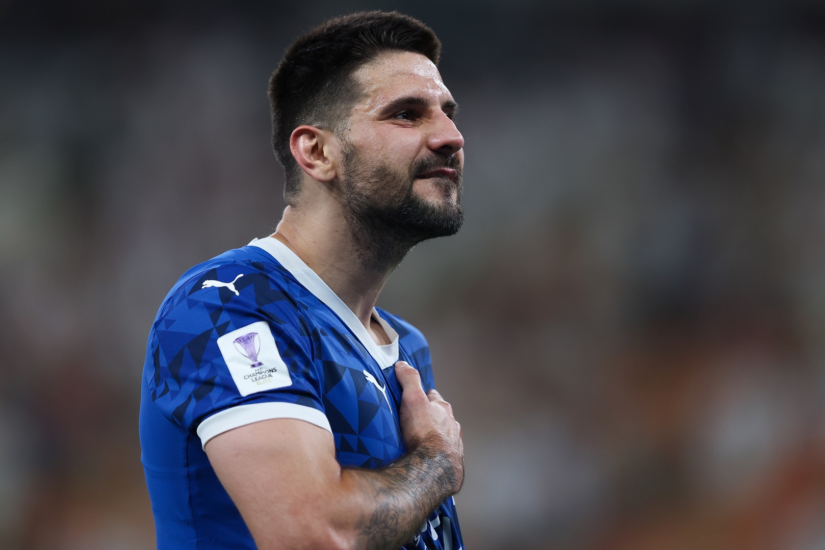 Aleksandar Mitrovic in action for Al Hilal