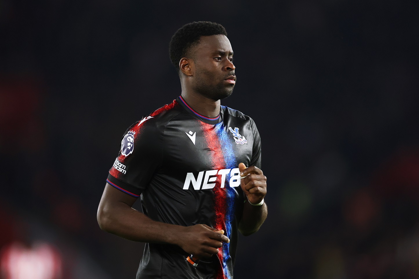 Marc Guehi in action for Crystal Palace against Manchester City