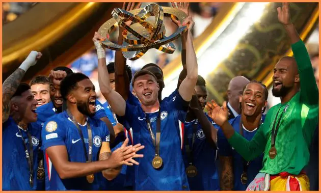 Chelsea players celebrating