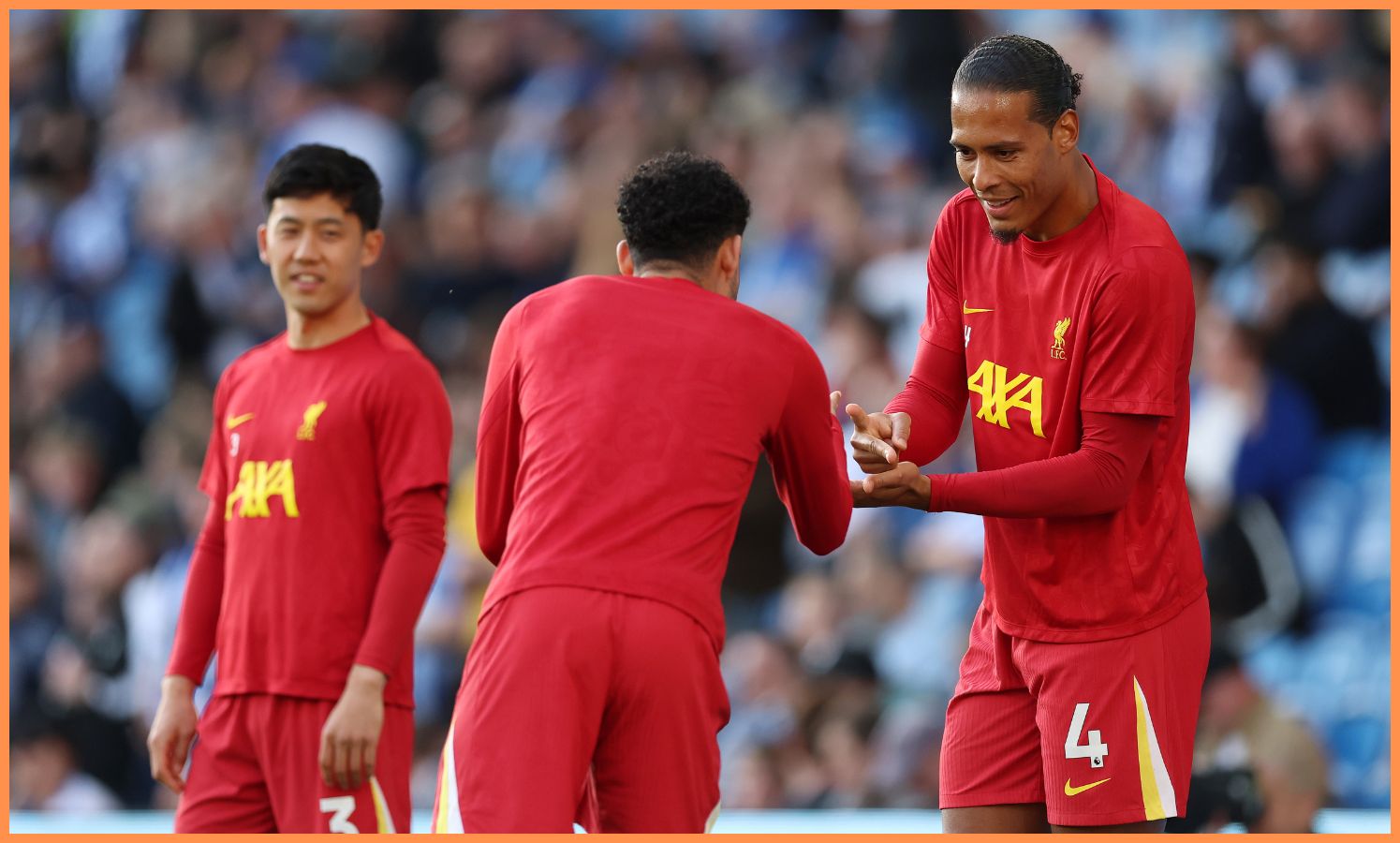 Luis Diaz with Liverpool teammate Virgil van Dijk
