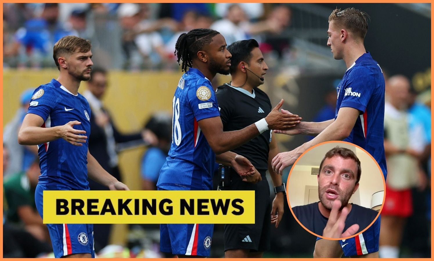 Christopher Nkunku is subbed on for Chelsea