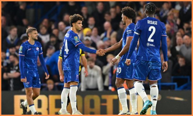 Joao Felix with his Chelsea teammates