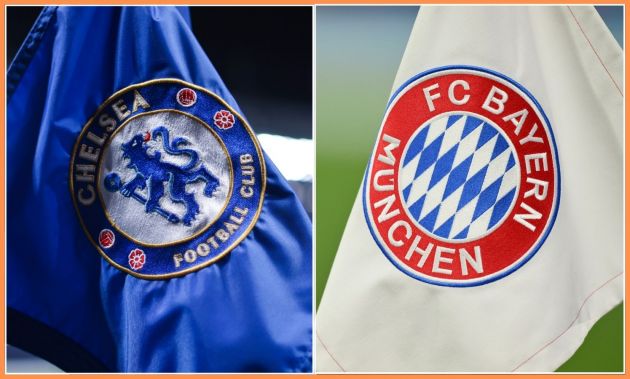 Chelsea and Bayern Munich flags