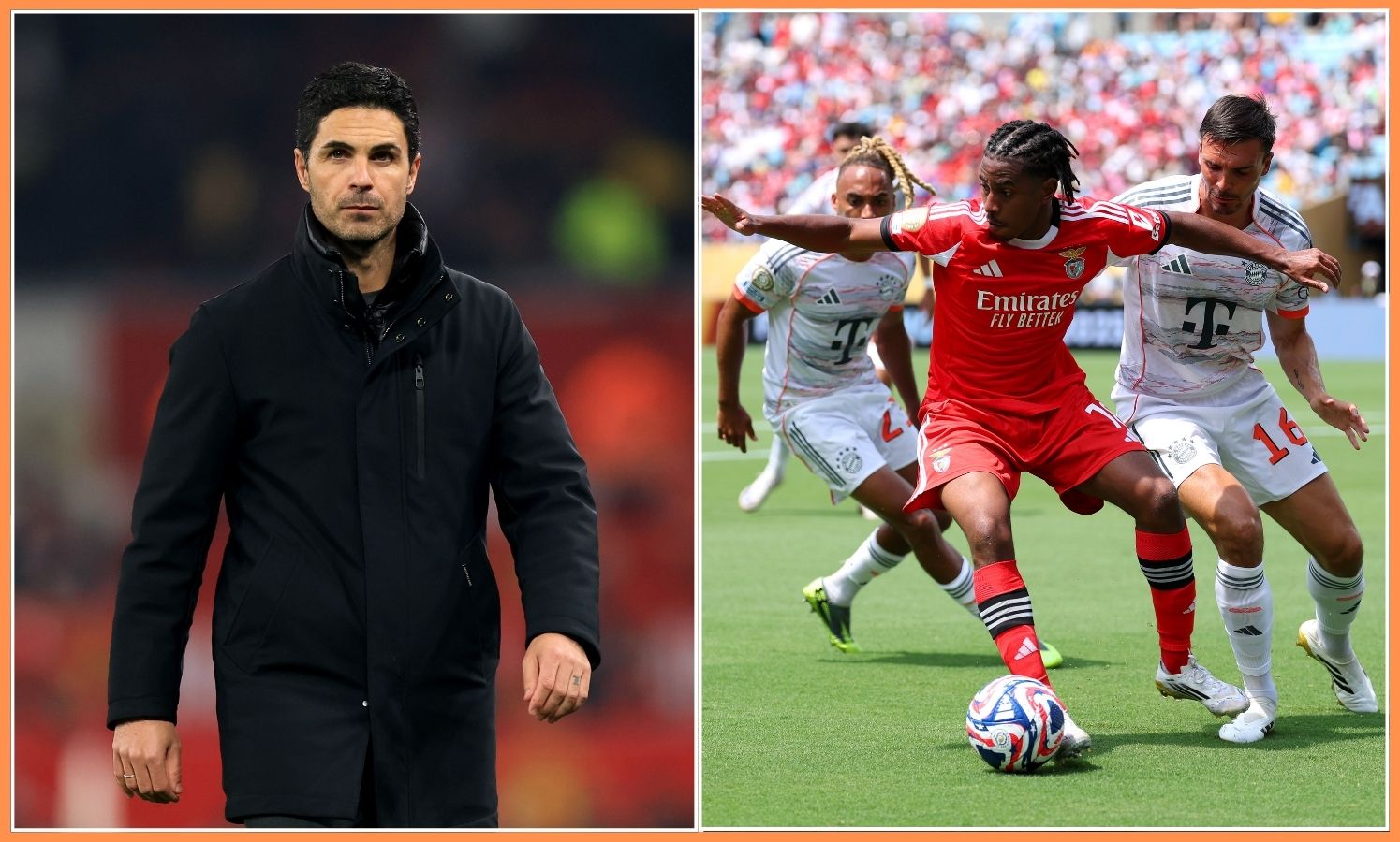 Mikel Arteta and Joao Palhinha