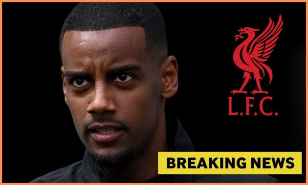 Alexander Isak close-up, and yellow 'breaking news' banner