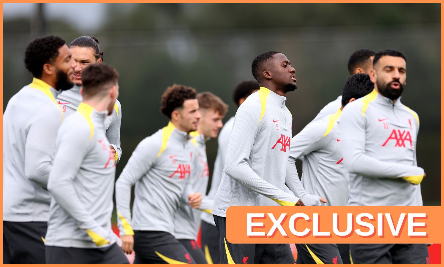 Ibrahima Konate in Liverpool training