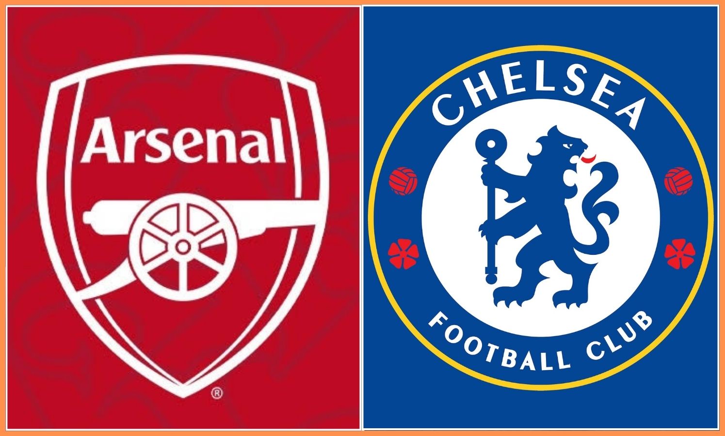 Arsenal and Chelsea badges