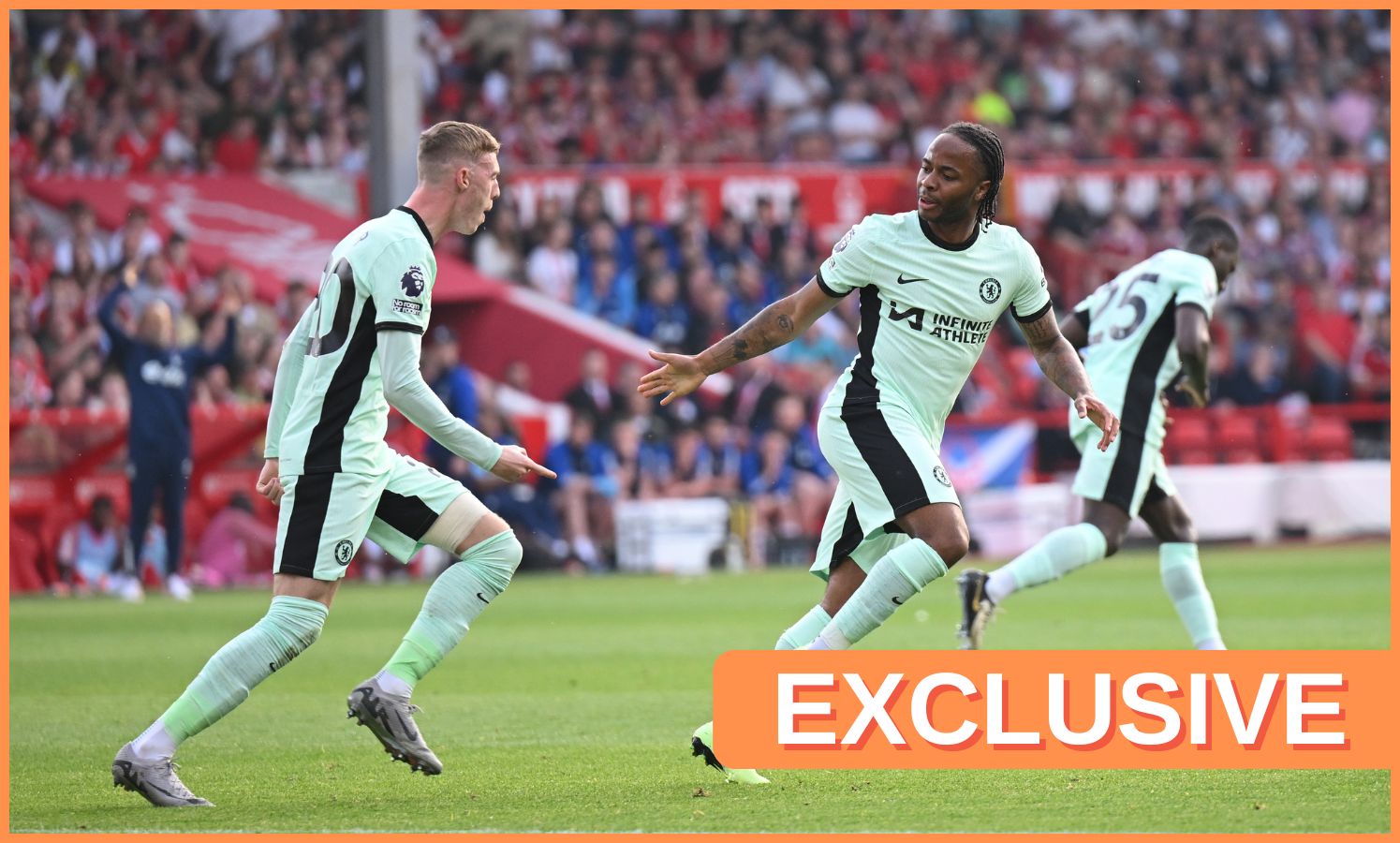 Raheem Sterling in action for Chelsea