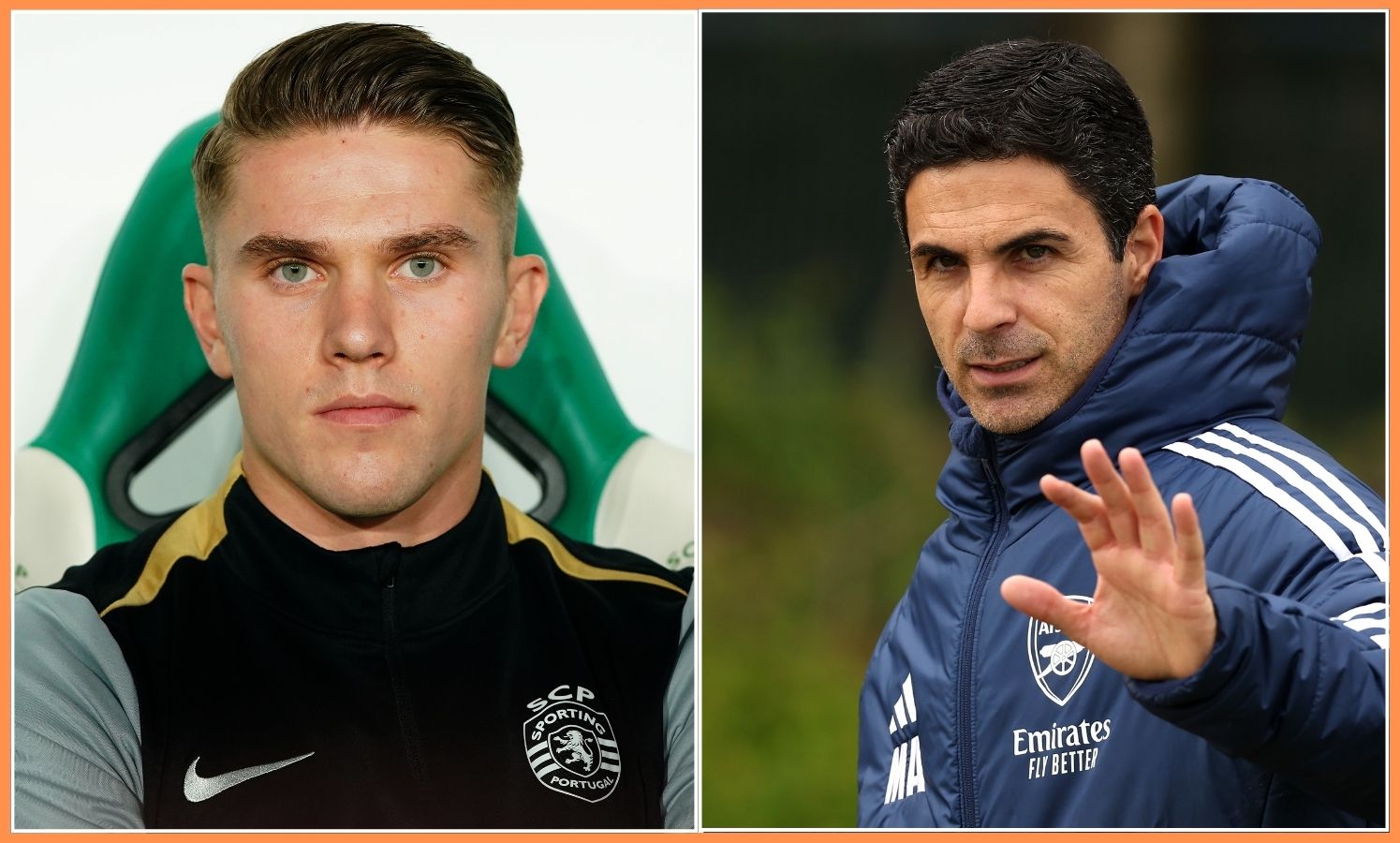 Viktor Gyokeres and Mikel Arteta