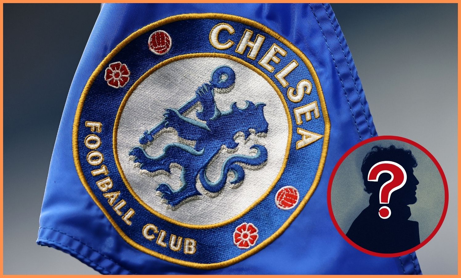 Chelsea FC logo on a flag