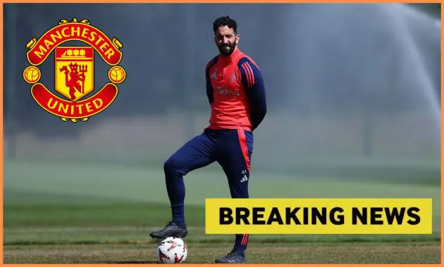 Ruben Amorim in Manchester United training