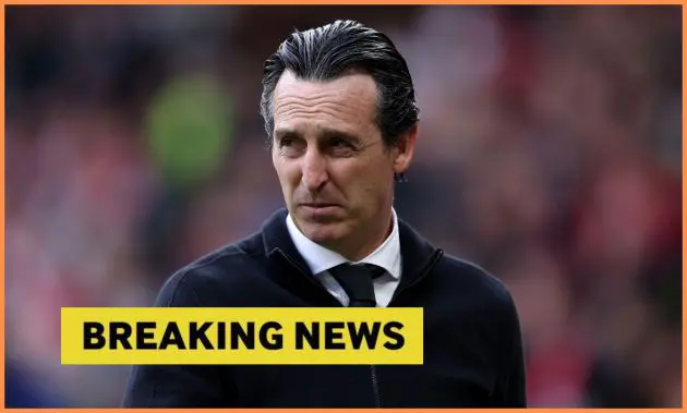 Aston Villa manager Unai Emery