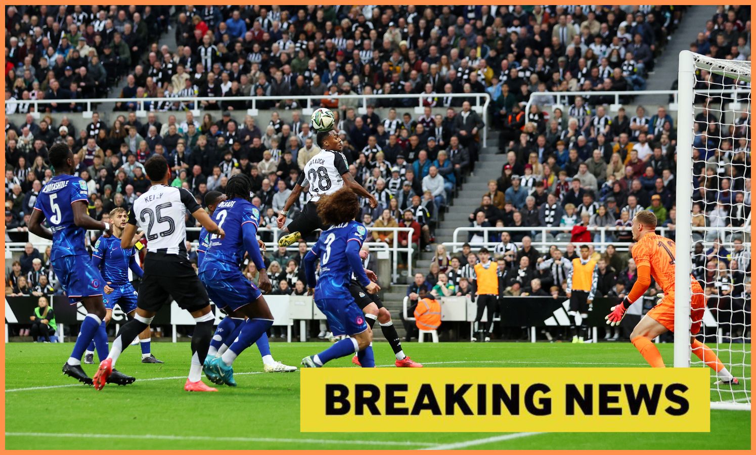 Newcastle vs Chelsea action shot