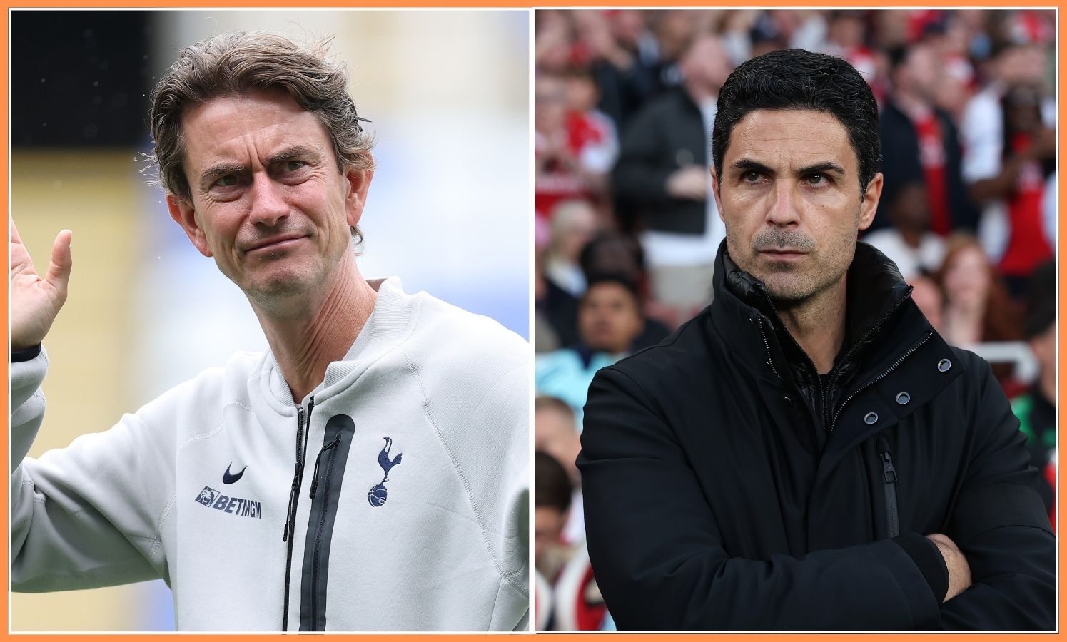 Thomas Frank and Mikel Arteta