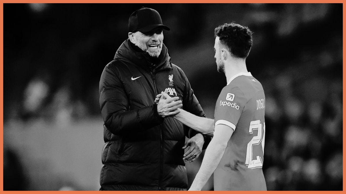 Diogo Jota and Jurgen Klopp