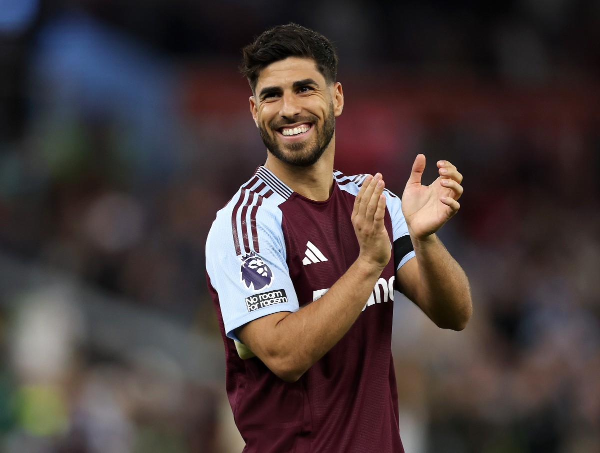 Marco Asensio during his time on loan at Aston Villa