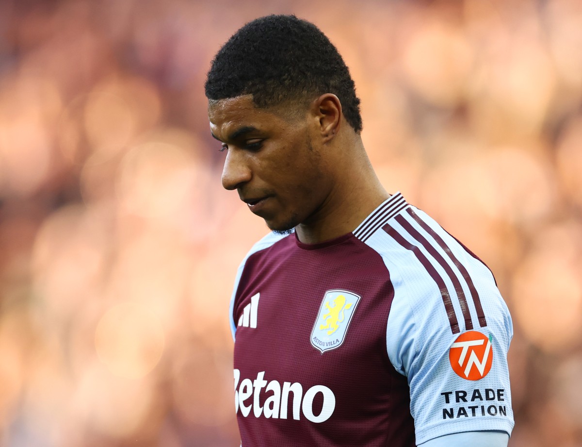 Marcus Rashford during his time on loan at Aston Villa