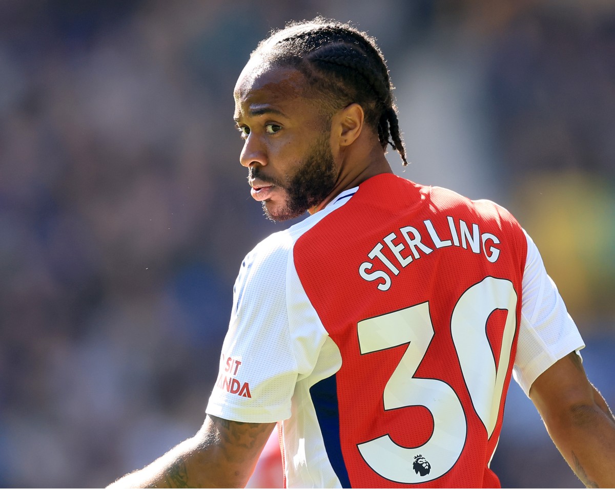 Raheem Sterling in action during his loan spell at Arsenal