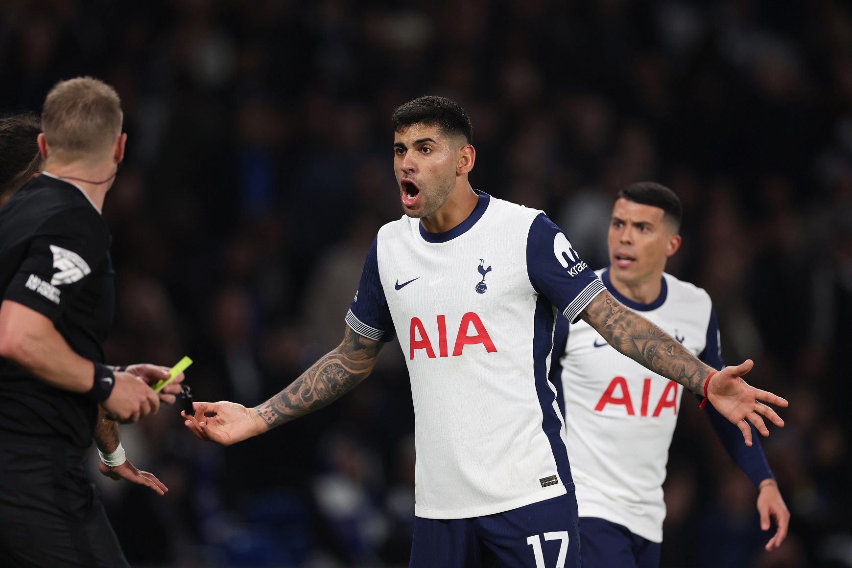 Cristian Romero of Tottenham Hotspur