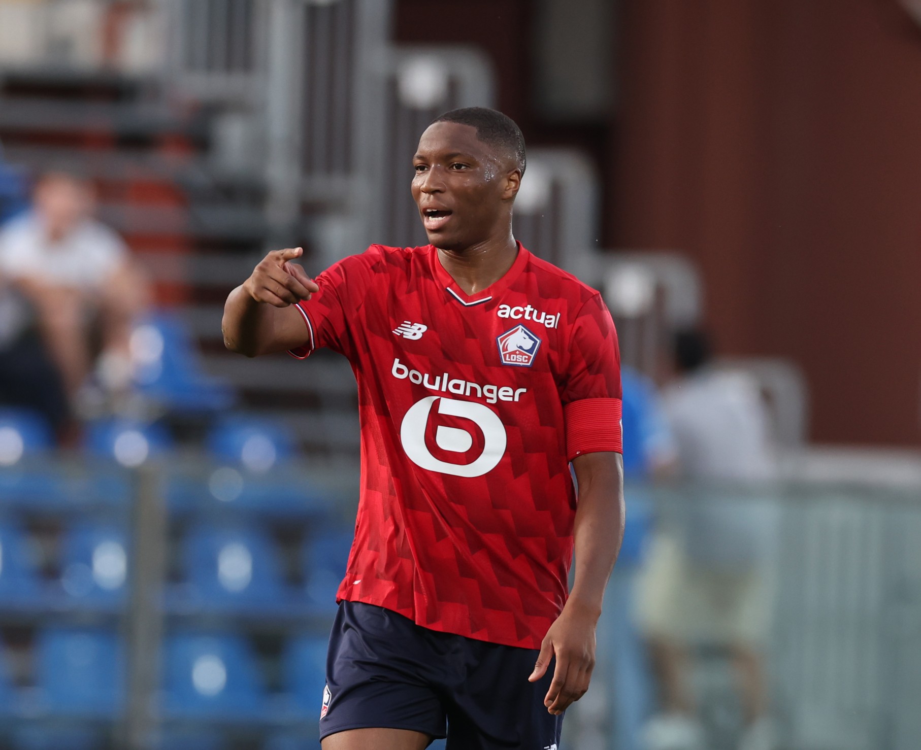 Bafode Diakite of Lille in action during the friendly match between Como and Lille