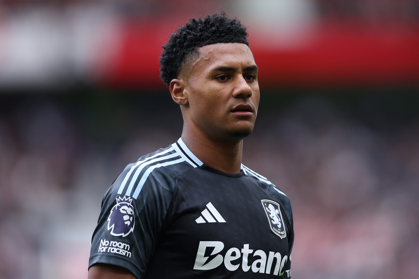 Ollie Watkins of Aston Villa looks on