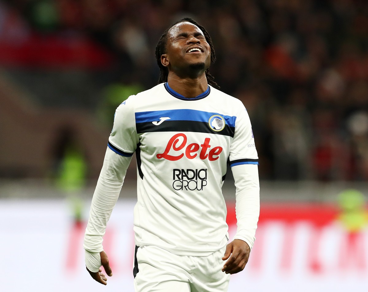 Ademola Lookman reacts during Atalanta vs AC Milan