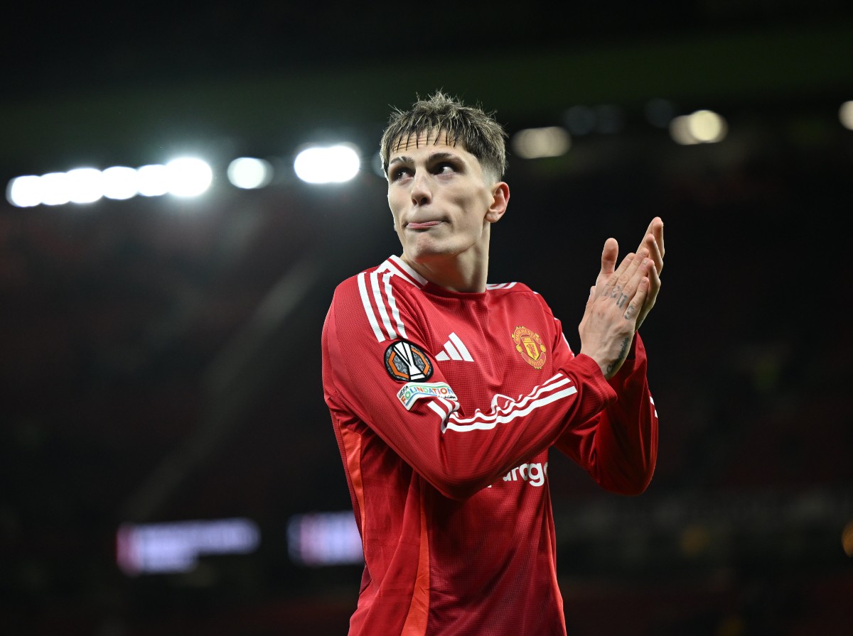 Alejandro Garnacho in action for Man United vs Rangers last season