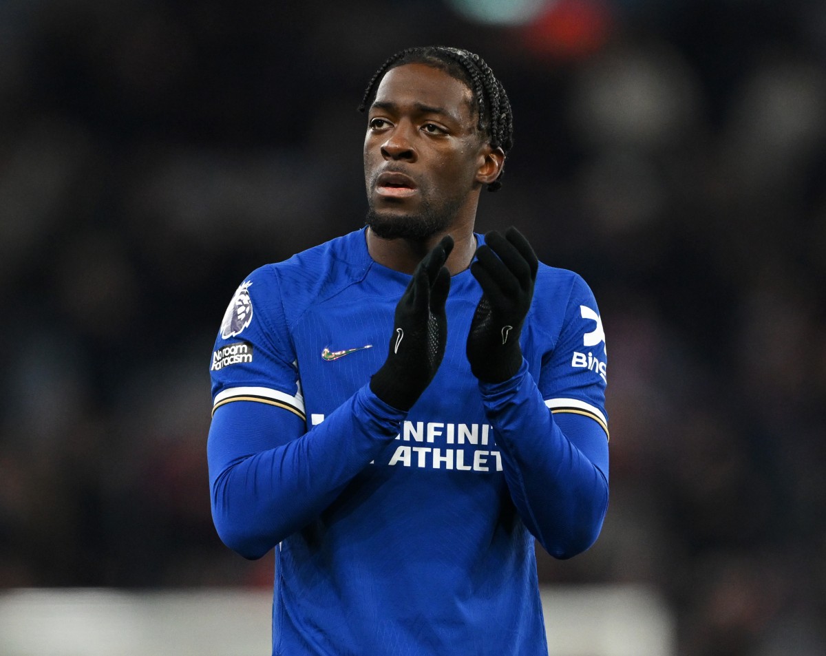 Axel Disasi applauds the Chelsea fans